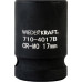 Ударная головка 6-гранная 1/2" WiederKraft WDK-710-4017, 17 мм