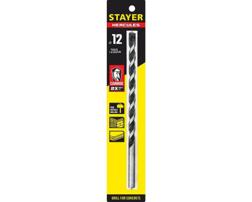 Сверло по бетону STAYER PROFESSIONAL ударное, 12x200мм 2915-200-12