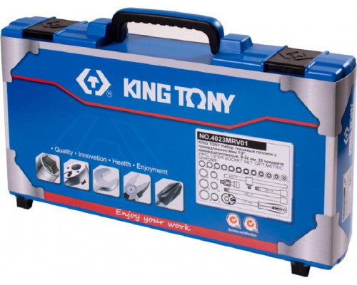 Набор головок 1/2" KING TONY 4023MRV01 8-32 мм, 23 предмета