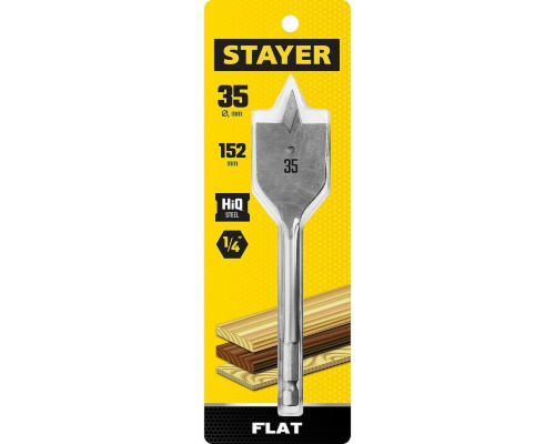 Сверло по дереву STAYER FLAT 35x152мм, перовое 2950-35_z01