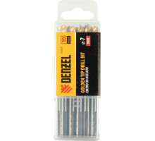 Сверло по металлу Denzel HSS-Tin, Golden Tip 7 мм, 10 шт 717217