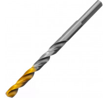 Сверло по металлу Denzel Р6М5, Golden Tip спиральное 5x86мм 718233