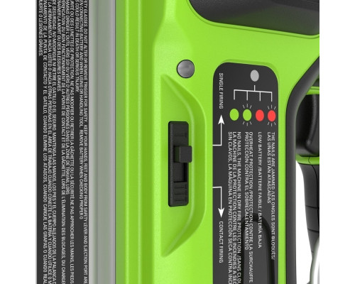 Нейлер аккумуляторный GREENWORKS GD24BN 24V, АКБ 2Ач и ЗУ 3400707CUA