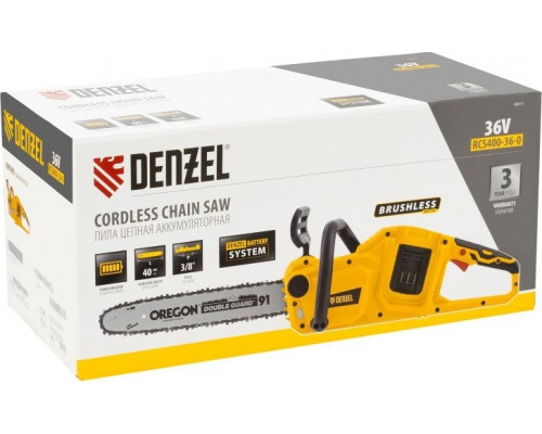 Пила цепная аккумуляторная Denzel RCS400-36-0 58611