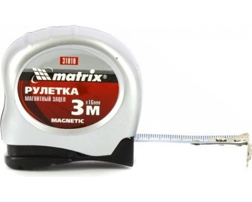 Рулетка MATRIX 31010 Magnetic, 3 м х 16 мм