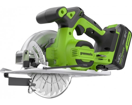 Пила циркулярная аккумуляторная GREENWORKS GD24CS165 24V, АКБ 4Ач и ЗУ 1501607CUB
