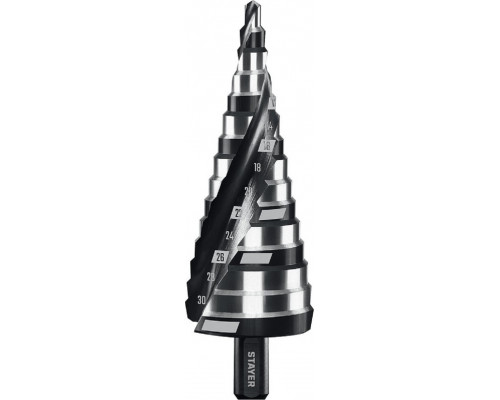 Сверло ступенчатое по металлу STAYER Pro-Max 4-32мм, 15 ступеней 29661-4-32-15