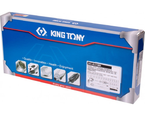Набор головок 1/2" KING TONY 4531MR, 6-гранные, 10-32 мм, 23 предмета