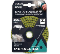 Алмазный гибкий шлифовальный круг METALLICA Optima 100x16 мм #2500 с водой (АГШК) по камню 901151