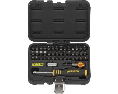 Отвертка BERGER BG2185 биты в кейсе 45 пр.