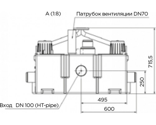 Установка канализационная SFA Cubic 2 GRSE 71.3 T