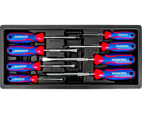 Тележка инструментальная WORKPRO WP285002B, 7 ящиков с 9 ложементами