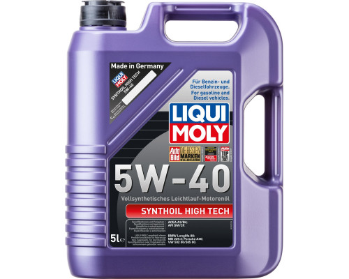 Масло моторное LIQUI MOLY SAE 5W40 Synthoil High Tech 5 л 1925/1856 1925
