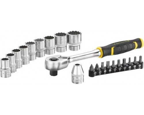 Набор головок 1/2" STANLEY FMMT82681-0 с храповым механизмом FatMax 120 зубцов и битами