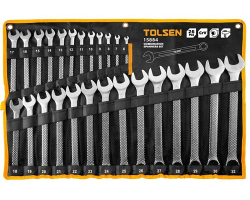 Набор комбинированных ключей TOLSEN TT15884 6-32 мм, 26 пр.
