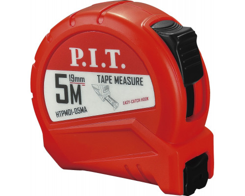 Рулетка P.I.T. HTPM01-05MA с фиксатором 5 м x 19 мм
