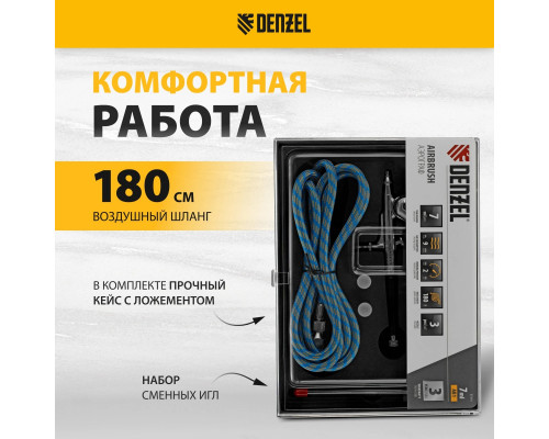 Краскопульт пневматический Denzel AB1 с верхним бачком 57313