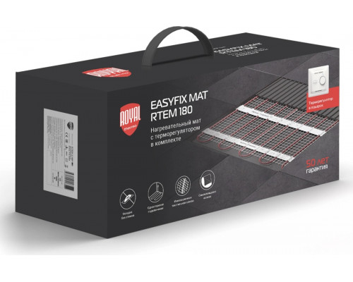 Мат нагревательный ROYAL THERMO EasyFix Mat RTEM 2-180-5 комплект с терморегулятором НС-1599104