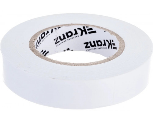 Изолента Kranz KR-09-2101 ПВХ 15 мм х25 м, белая