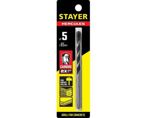Сверло по бетону STAYER PROFESSIONAL ударное, 5x85мм 2915-085-05