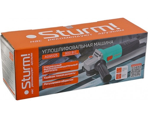 Угловая шлифмашина сетевая Sturm AG95125 125мм