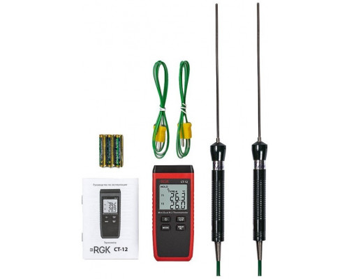 Измеритель температуры контактный RGK CT-12 + 2 шт. TR-10W с поверкой 779944