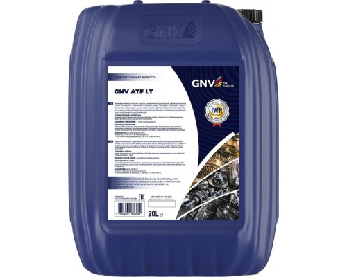 Масло трансмиссионное GNV ATF LT (желт) 20 л GALT11301260701112Y020