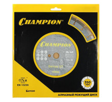 Алмазный диск для резки бетона CHAMPION Concremax Standart 350 (с наполн.сред.тв) C1604