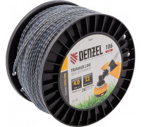 Леска триммерная Denzel EXTRA CORD витой квадрат, 4,0ммх106м, на DIN катушка 96826