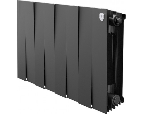 Радиатор отопления ROYAL THERMO PianoForte 300 Чёрный-8 секц. биметаллический НС-1682355