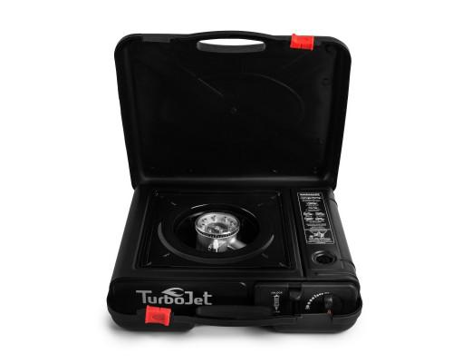 Газовая плита TurboJet TJ355GT-B с пьезоподжигом, кейс