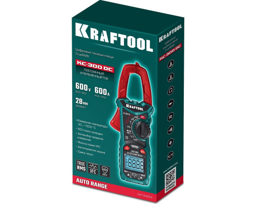 Клещи токоизмерительные цифровые KRAFTOOL KC-300DC 59830