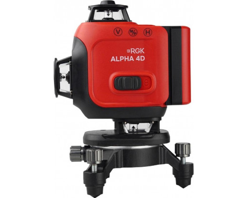 Лазерный уровень RGK ALPHA 4D зеленый 4х360° ±0,2 мм/м