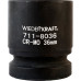 Ударные головки 6-ти гранные 1" WiederKraft WDK-711-8036 36 мм