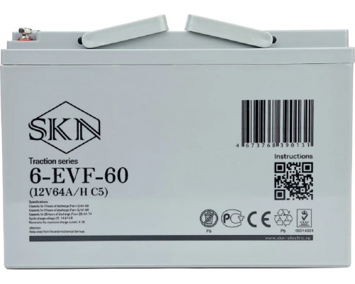 Аккумулятор SKN 6-EVF-60 тяговый 12V 64A/H C5