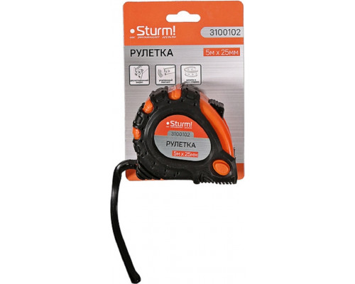 Рулетка Sturm 3 100 102 5 м х 25 мм 3100102