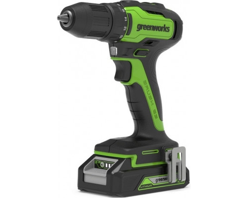 Дрель-шуруповерт аккумуляторная GREENWORKS GD24DD35 24V, 2 АКБ 2Ач и ЗУ 3704007CUC