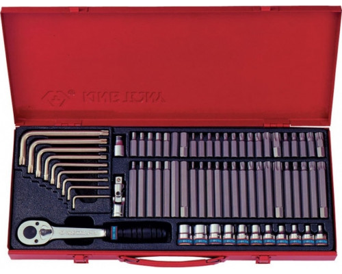 Набор вставок KING TONY 5169PR 69 предметов, TORX, SPLINE, шестигранники