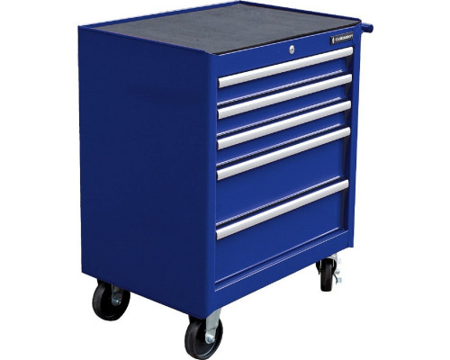 Тележка инструментальная СТАНКОИМПОРТ BTD-271051CIS blu на колесах, синяя, 5 ящиков
