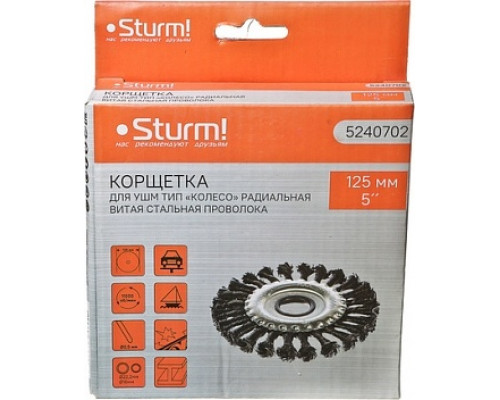 Щетка для УШМ Sturm 5 240 702 витая стальная проволока 5240702