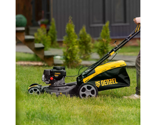 Газонокосилка бензиновая Denzel GLR-510SP-ZS с приводом, 51 см, травосборник 65 л