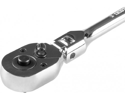 Трещотка KING TONY 3781-11F 3/8" 280 мм, 32 зуба, флажковая с кнопкой, шарнир