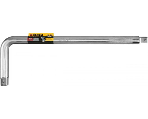 Вороток Denzel 14069 Г-образный 450х150 мм, квадрат 3/4", CrV, матовый