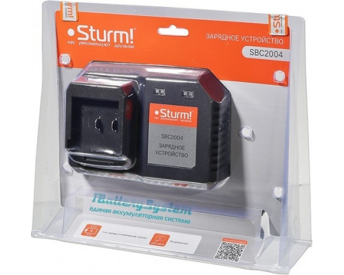 Зарядное устройство Sturm SBC2004 20В, 1Batterysystem, 4.5А