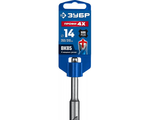 Бур SDS-plus ЗУБР ПРОФИ-4Х 14x310 мм 29313-310-14