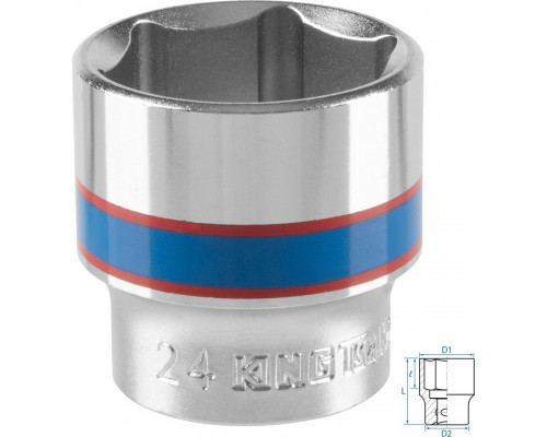 Головка 6-ти гранная с посадкой 3/8