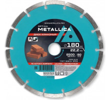 Алмазный диск для резки бетона METALLICA Optima 180x22,2 мм, H=7 мм сегментный без уп. 900093
