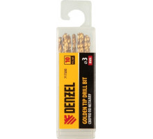 Сверло по металлу Denzel HSS-Tin, Golden Tip 3 мм, 10 шт 717205