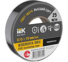 Изолента IEK MIXTAPE 0.15х19мм (рул.25м) черн. EX-IZ10-C15-19-25-K02