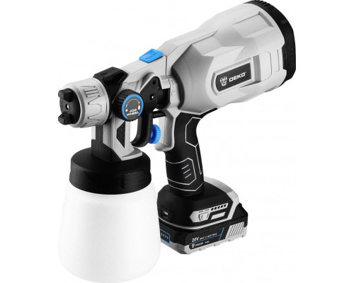 Краскопульт аккумуляторный DEKO SG20DK Max 20В, 800 мл, 1x3.0 Ач 083-1135